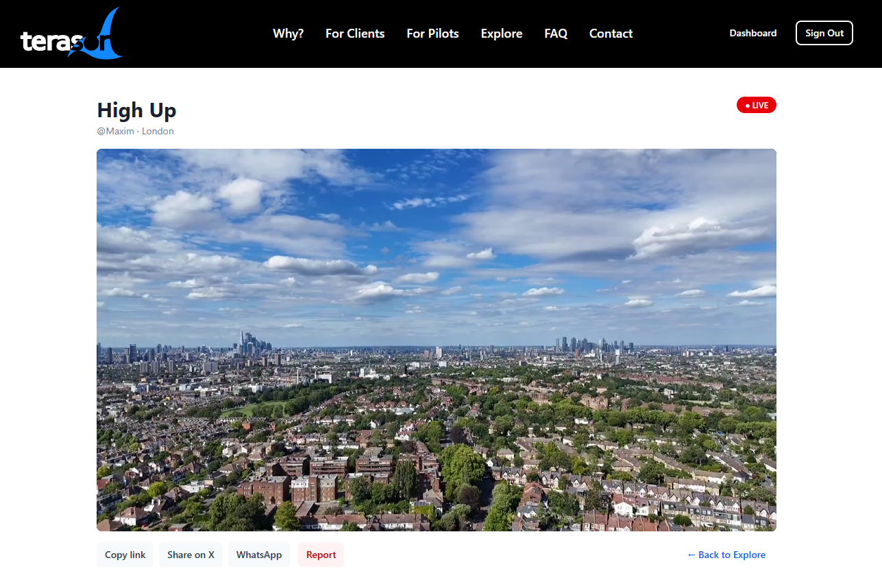 Watch Live Drone Flights Free, No Account Needed