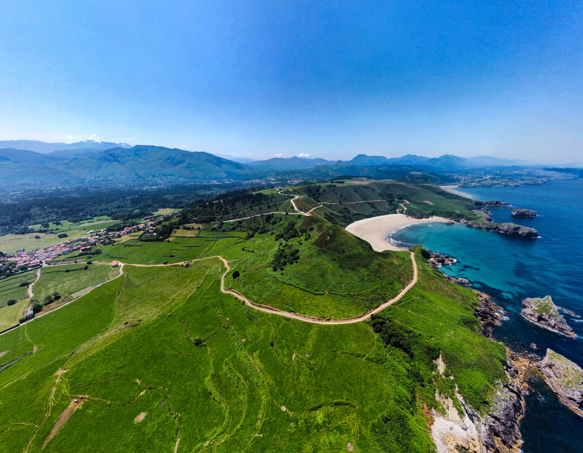Aerial drone photograph of aerial drone work in Spain