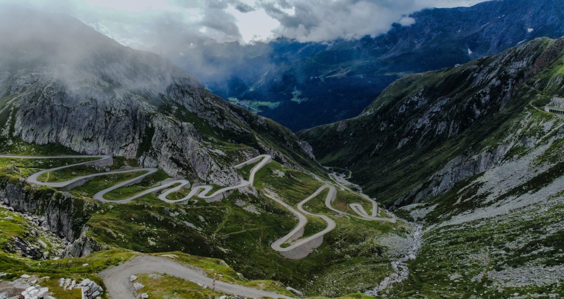 Aerial drone photograph of aerial drone work in Switzerland