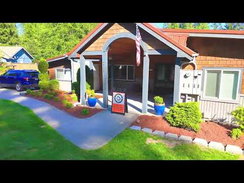 Aerial drone video of Bonney Lake AFH in United States