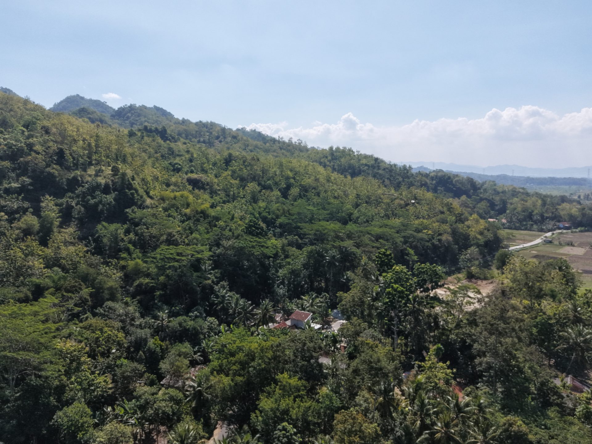 Aerial drone photograph of aerial drone work in Indonesia