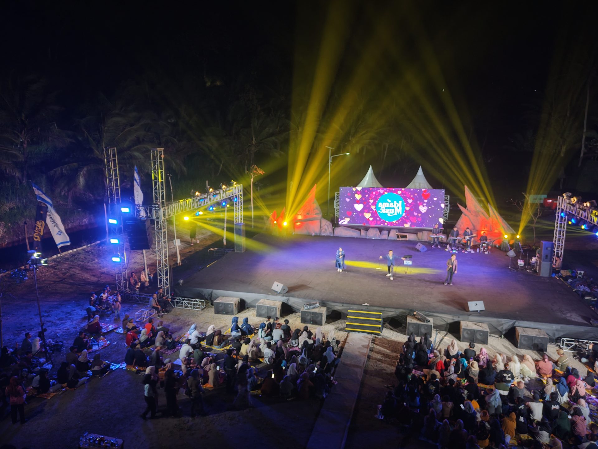 Aerial drone photograph of aerial drone work in Indonesia
