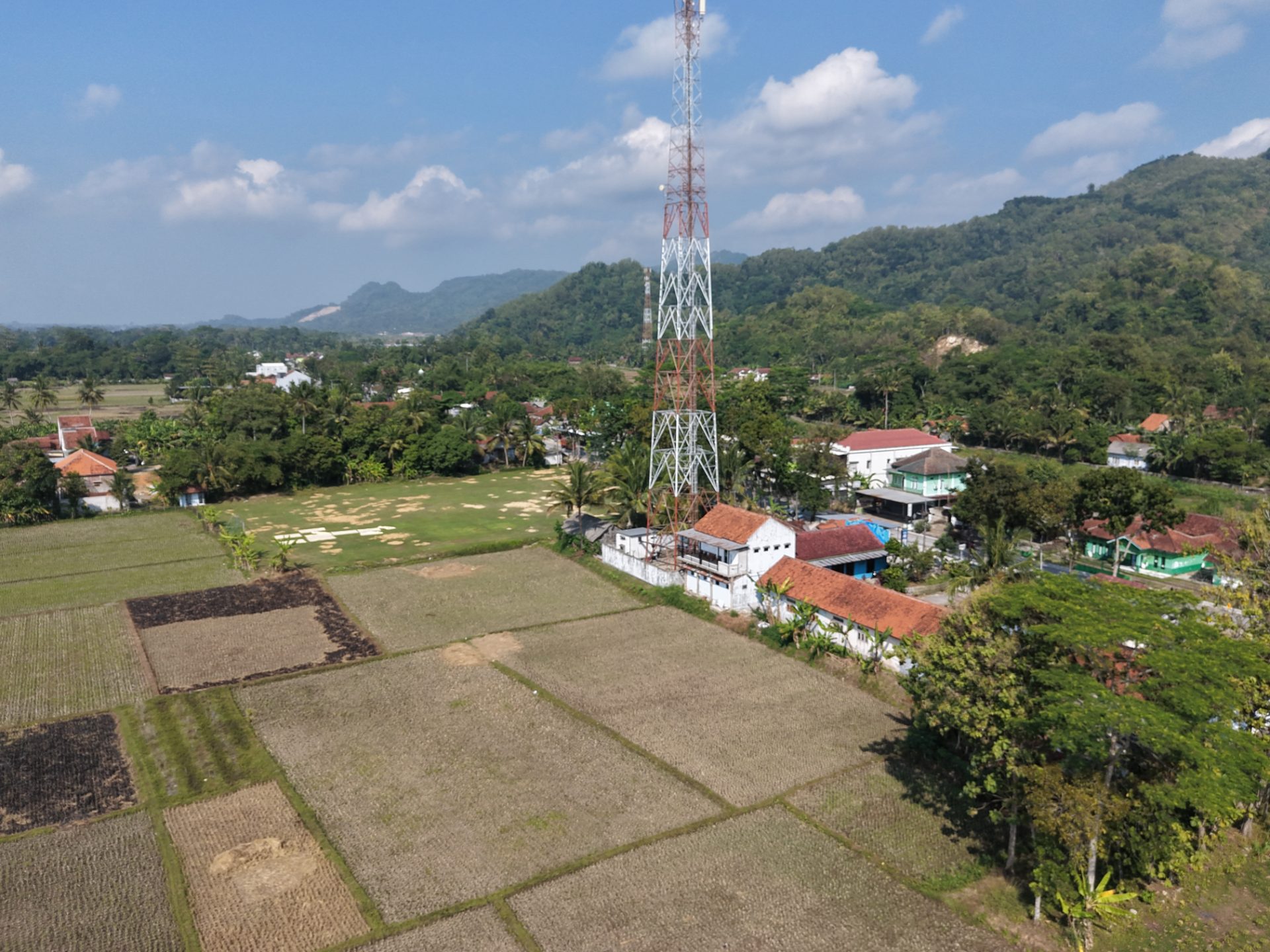 Aerial drone photograph of aerial drone work in Indonesia