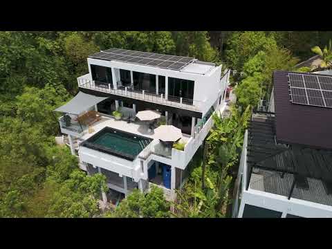 Aerial drone video of Koh Tao Villa in Thailand